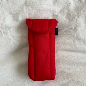 BAGGU Candy Apple Red Glasses Pouch